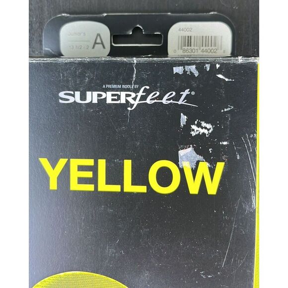 Superfeet Insoles Sz.A Yellow Juniors 13.5-2 Low Profile Low Volume - Picture 2 of 6